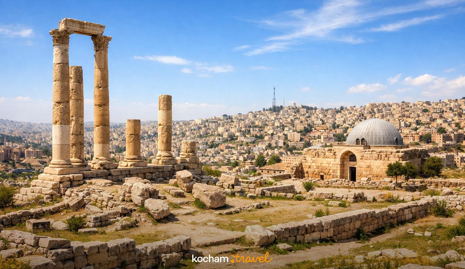 Malowniczy widok na Amman