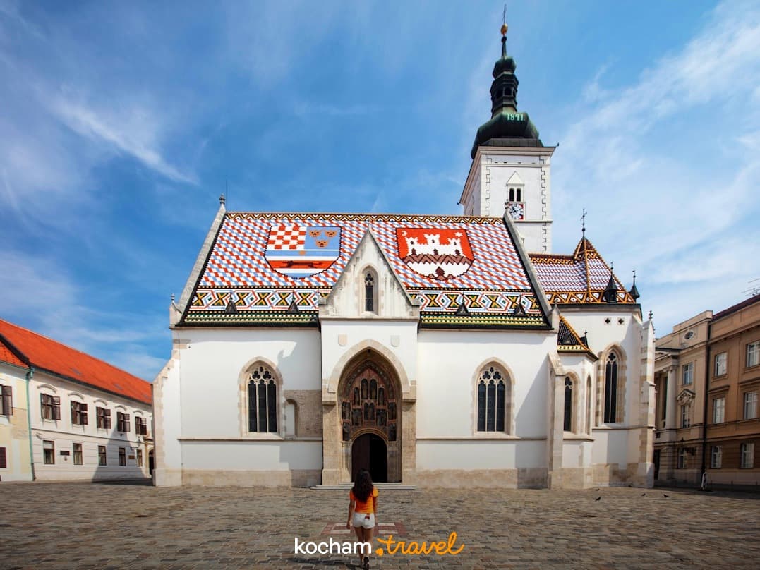 Kościół św. Marka w Zagrzebiu, Chorwacja, kolorowy dach, architektura