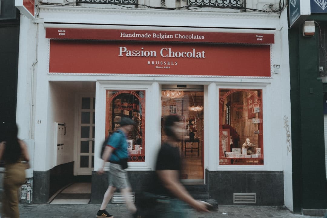 Sklep Pasion Chocolat Bruksela, ręcznie robione belgijskie czekoladki.