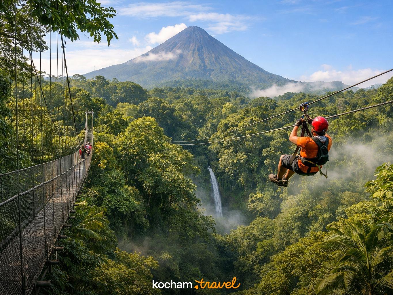 Przygoda w koronach drzew: Wiszące mosty i Zipline w La Fortuna