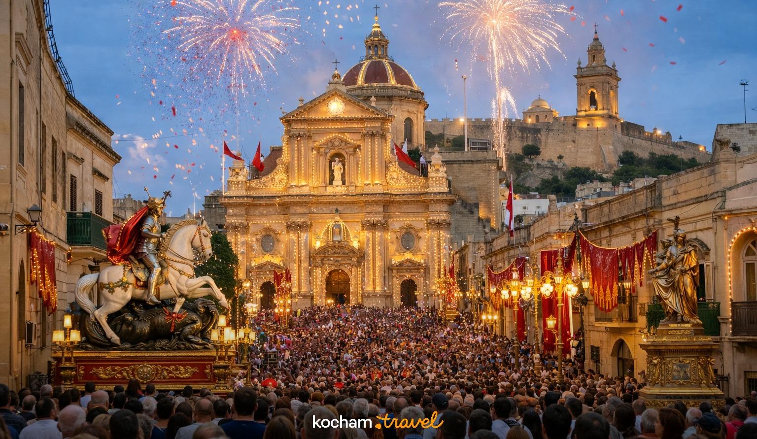 Ilustracja do tematu: Malta. Jak zaplanować wyjazd na Festę św. Jerzego w Victorii? Terminy, bilety i najlepsze miejsca do obserwacji.