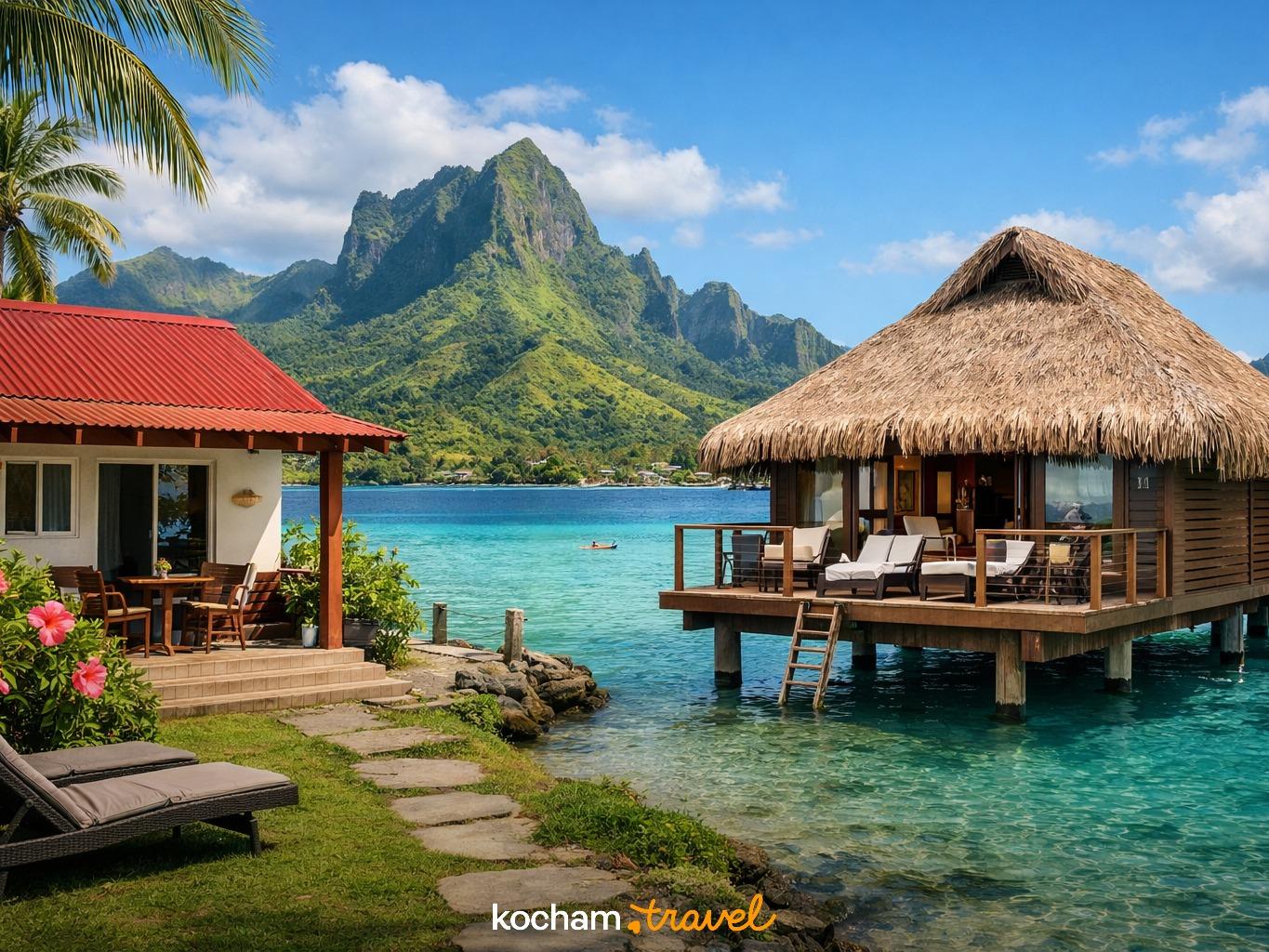 Koszty zakwaterowania: Od pensjonatu po luksusowy bungalow w Moorea