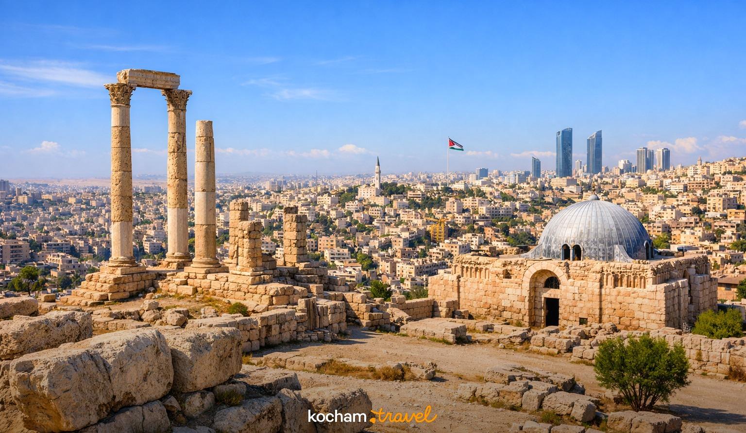Malowniczy widok na Amman