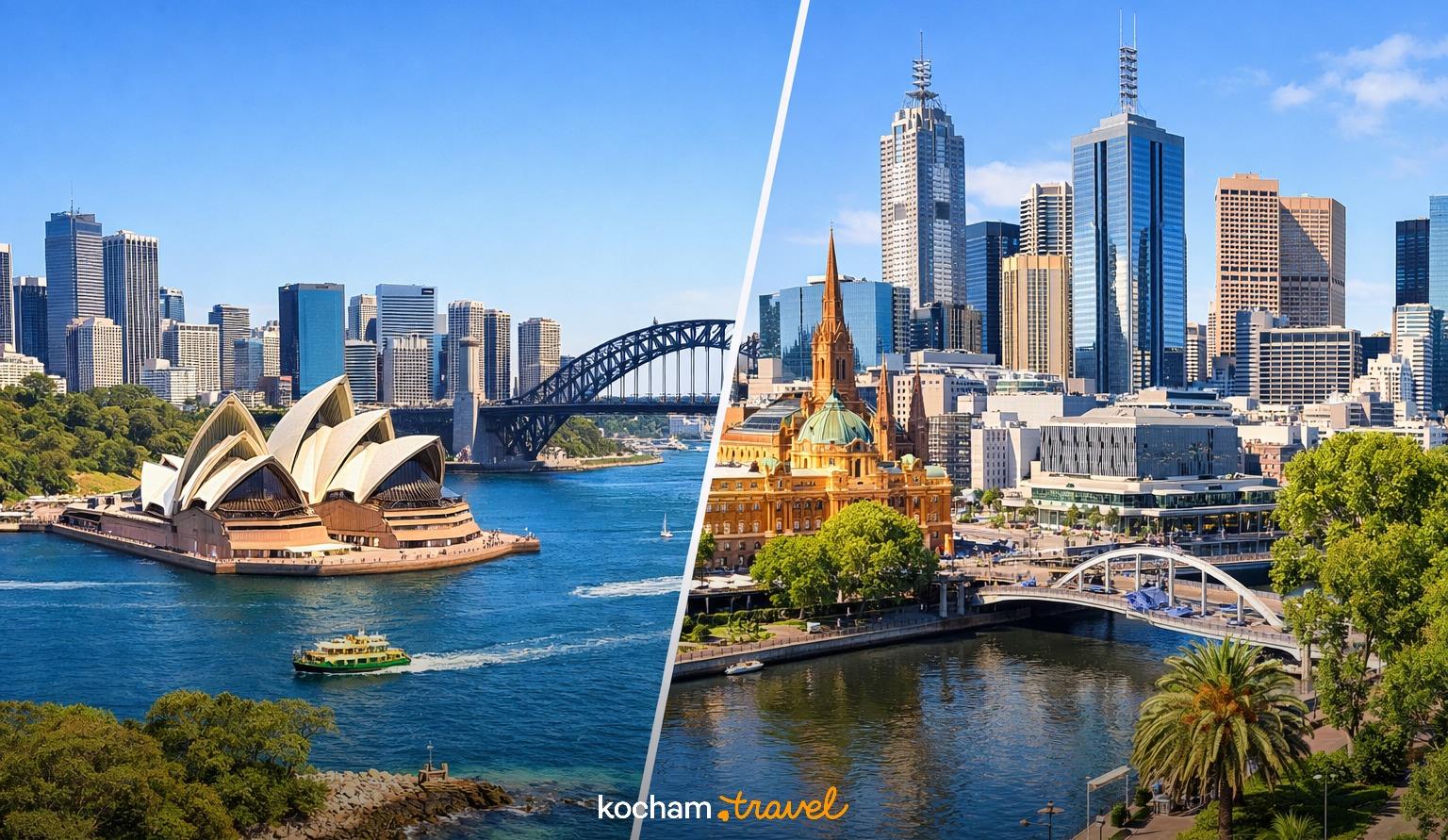 Ilustracja do tematu: Gdzie samolotem na urlop: Sydney czy Melbourne – które australijskie miasto wybrać na pierwszą podróż?
