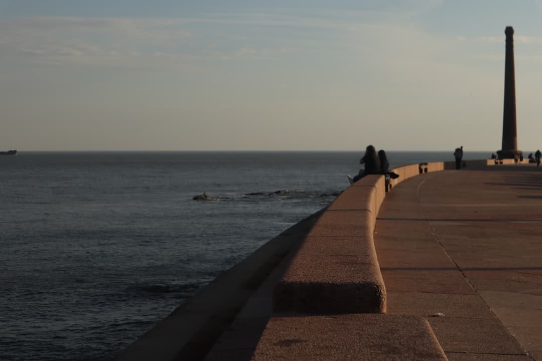 Cycling on the Rambla in Montevideo