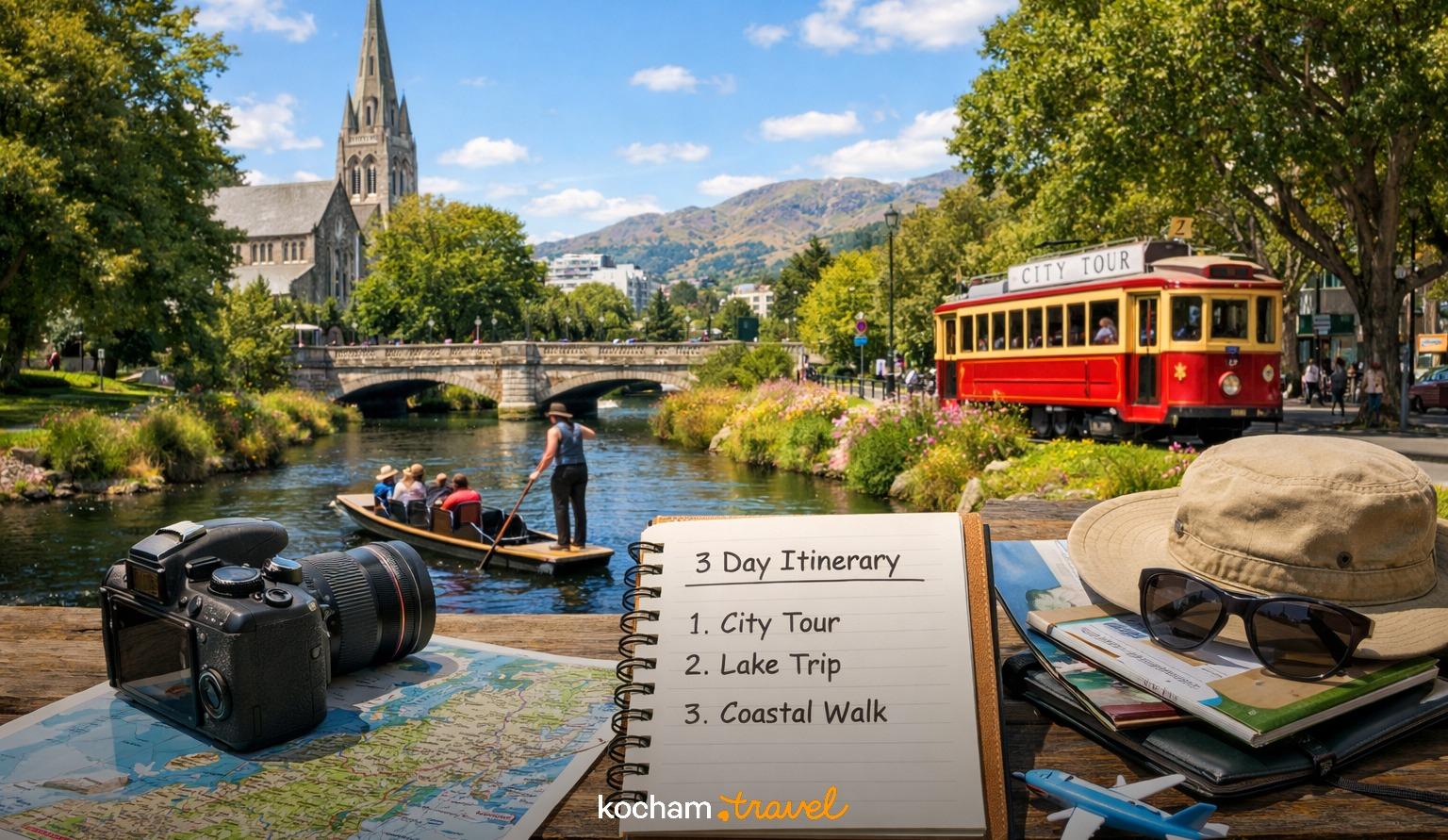 Ilustracja do tematu: Gotowy plan podróży: wyjazd do Christchurch w Nowej Zelandii na 3 dni.