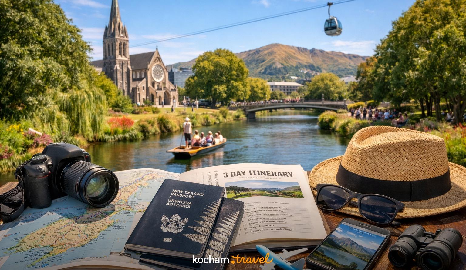 Ilustracja do tematu: Gotowy plan podróży: wyjazd do Christchurch w Nowej Zelandii na 3 dni.