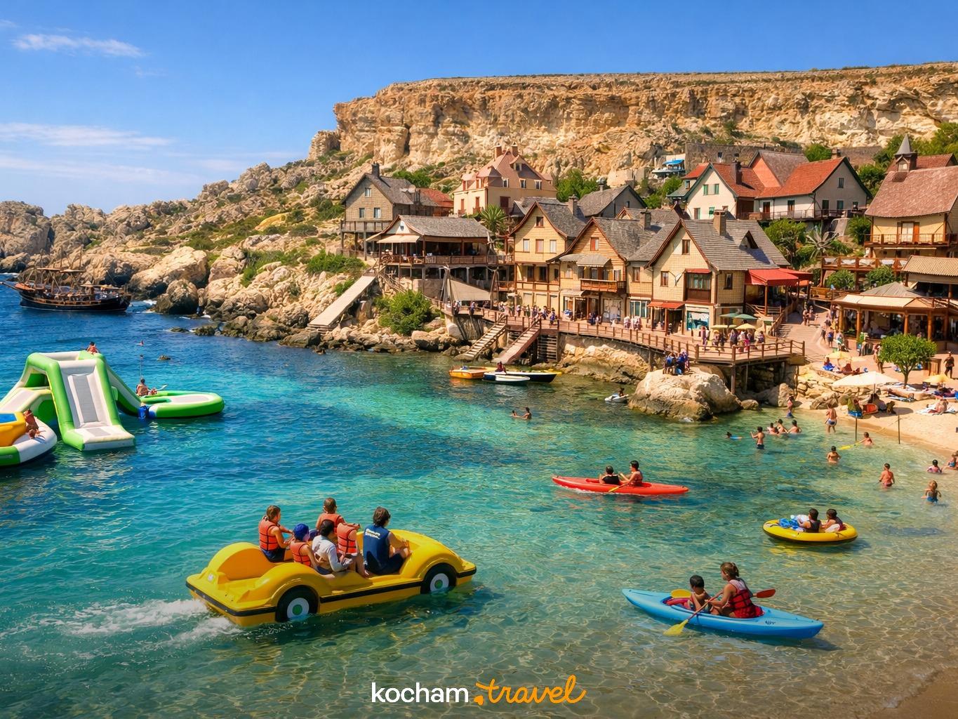 Atrakcje wodne i rozrywka przy plaży w Malta