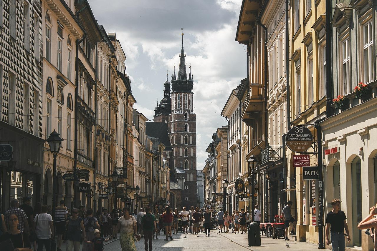Widok z Wieży Bazyliki Mariackiej.