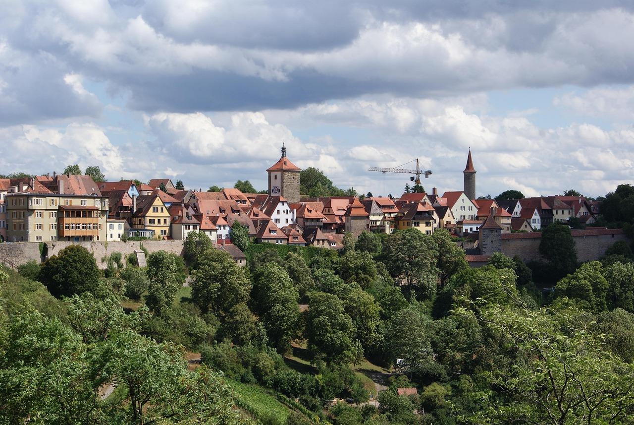 Malownicze uliczki w Rothenburgu ob der Tauber