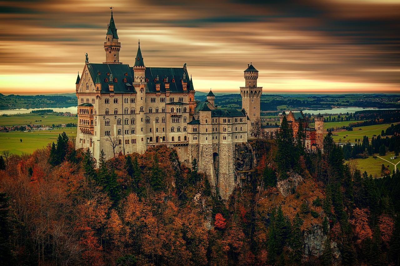 Piękny widok na Zamek Neuschwanstein