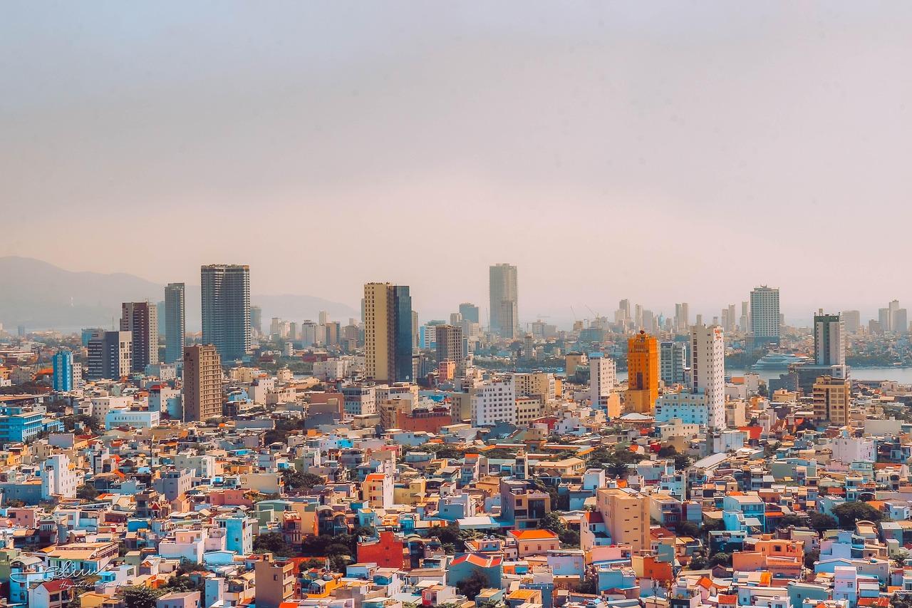 Panorama Da Nang z wysokich budynków