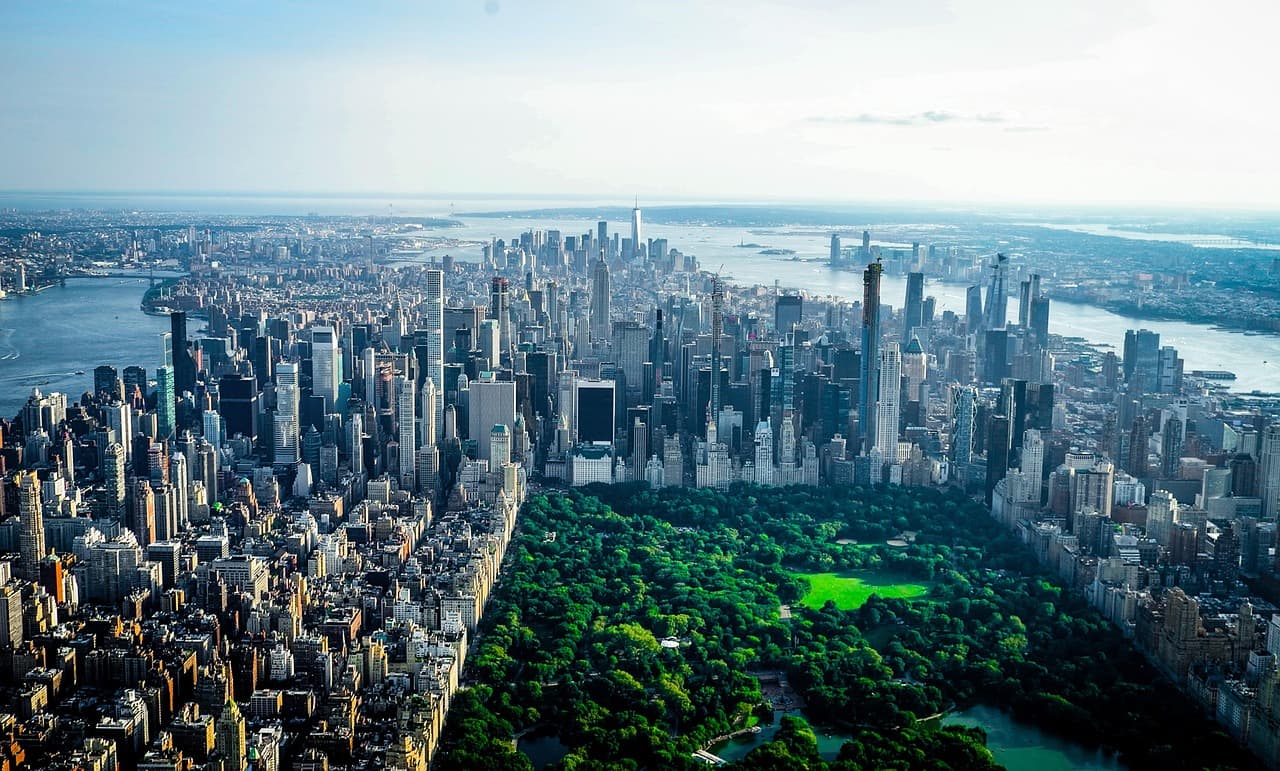 Widok na Central Park w Nowym Jorku