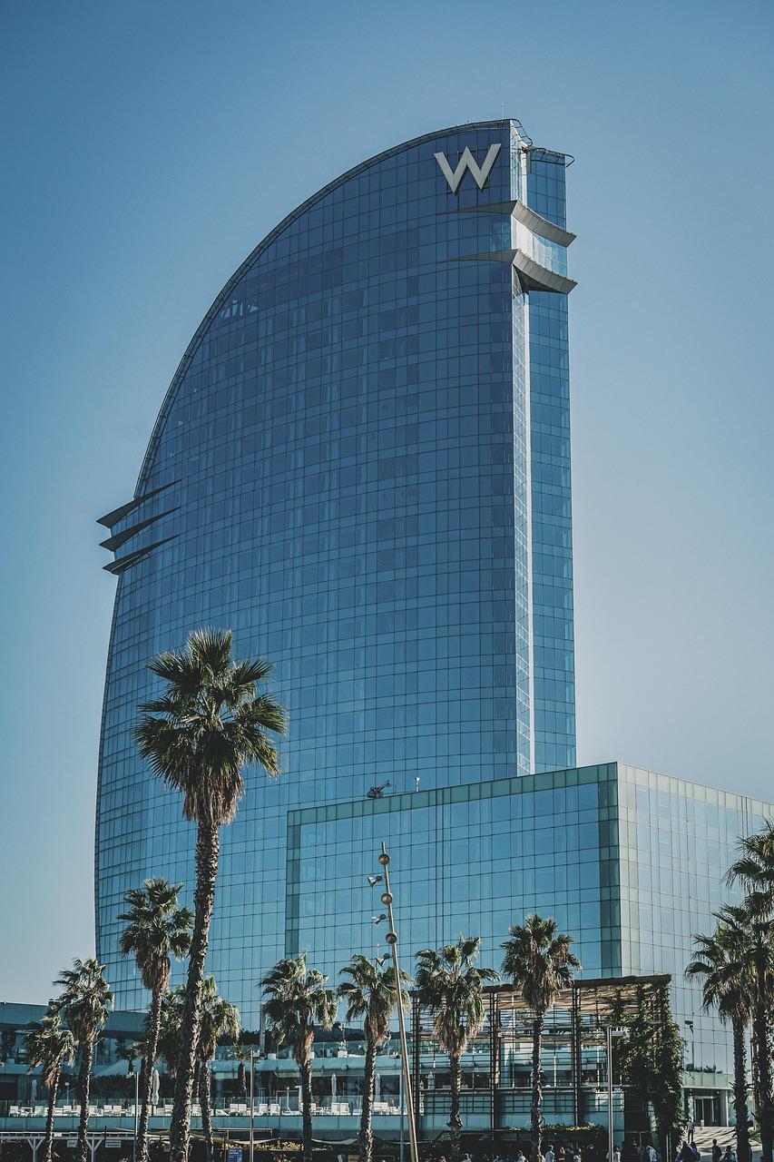 Widok na plażę Barceloneta