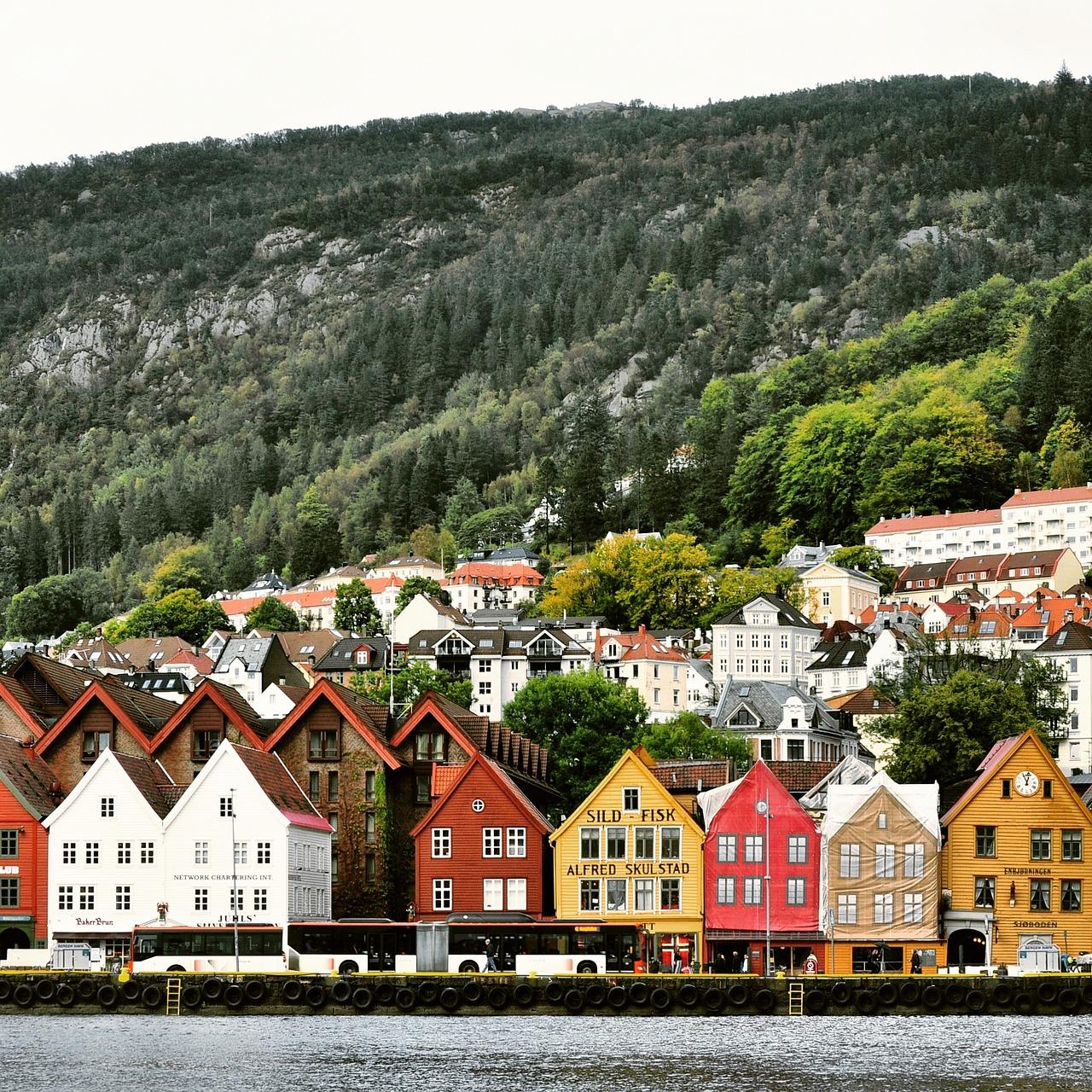 Zachód słońca nad Bergen