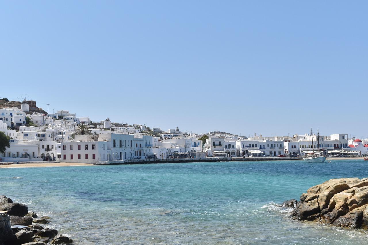 Relaks na plaży w Mykonos