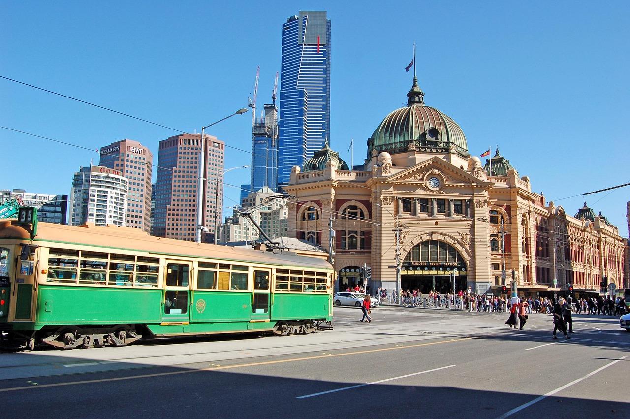 Widok na stację Flindersa w Melbourne
