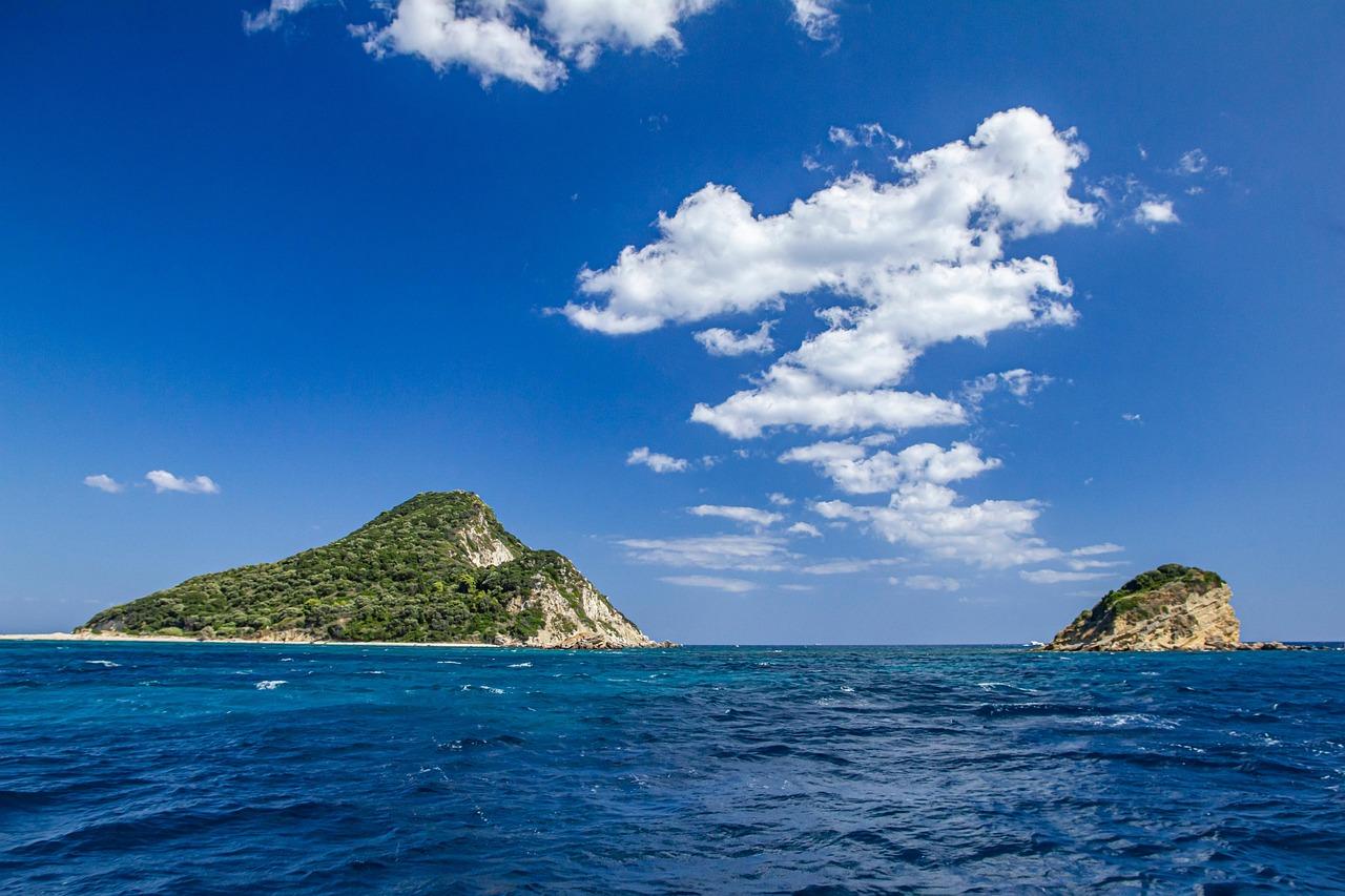 Widok z klifu na Zakynthos