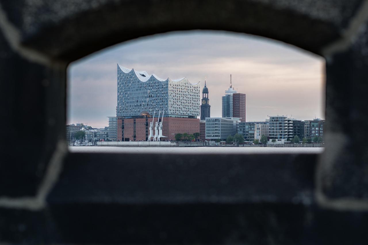 Banner promujący podróż do Hamburga