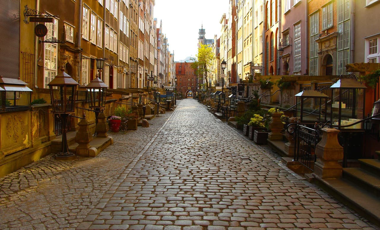 Romantyczna sceneria w Gdańsku