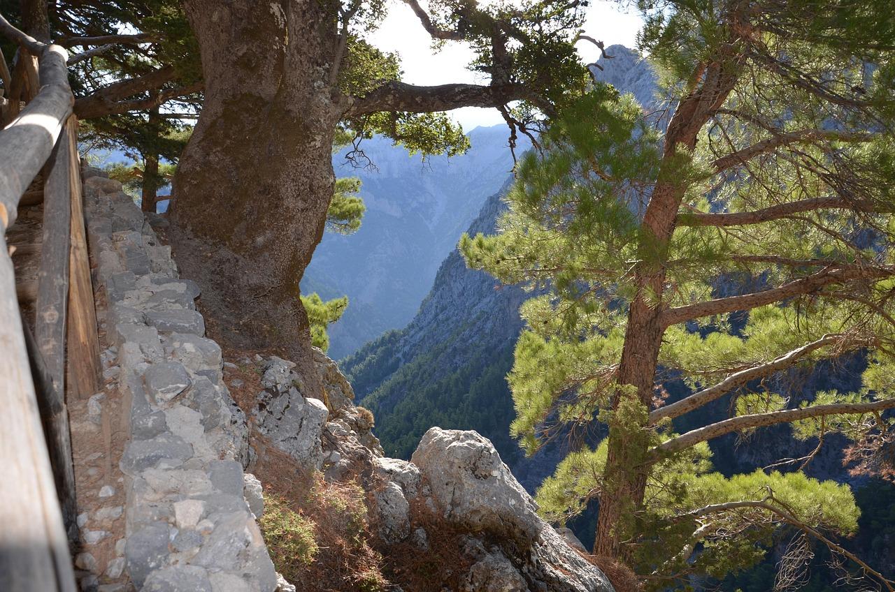 Wąwóz Samaria podczas trekkingu