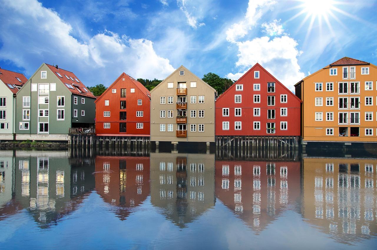 Piękny krajobraz Trondheim